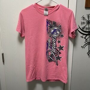 Eldora Speedway Racecar Pink Tee Graphic Front/Back T-Shirt S 22nd Annual 2016